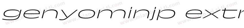 genyominjp extraligh字体转换
